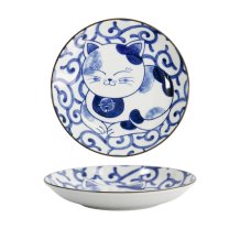 TDS, Round Plate, Kawaii Cat Neko, Ø 16.7x2.8cm, Item No. 33497