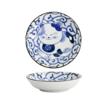 TDS, Round-Sauce Bowl, Kawaii Cat Neko, Ø 10.2x2.5cm - Item No. 33499