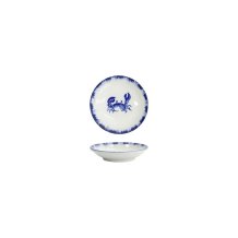 Sauce Bowl Crab Blue, White, Porcelain, &Oslash; 9 cm