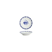 Sauce Bowl Shrimp Blue, White, Porcelain, &Oslash; 9 cm