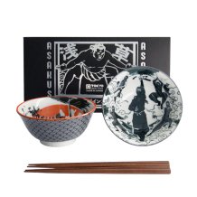 TDS, Tayo Schale Geschenkset mit Essstäbchen, 2 Stk, Asakusa, Ø 14,8x7cm 550ml, Art.-Nr. 33604