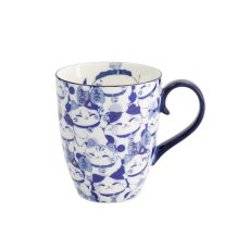 TDS, Tasse, Kawaii Blue Maneko Tasse im Geschenkbox, Ø 8,5x10,2cm 340ml, Art Nr. 33612