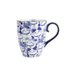 TDS, Tasse, Kawaii Blue Maneko Tasse im Geschenkbox, Ø 8,5x10,2cm 340ml, Art Nr. 33612