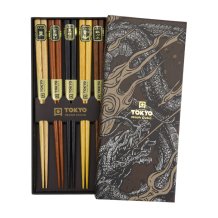 TDS, Essstäbchen Geschenkset 5 Paar, Gold/Silver Dragon, Art.-Nr. 33632