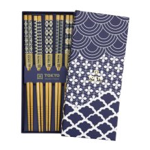 TDS, Essstäbchen Geschenkset 5 Paar, Blue Wave, Art.-Nr. 33641