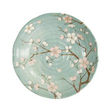 TDS, Plate, Fujisakura, Green Ø 22x4 cm, Item No. 33709