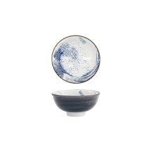 Rice Bowl Hokusai White, Blue, Porcelain, 300 ml