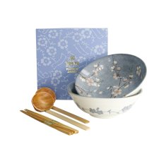 TDS, Ramen Schale Geschenkset, 6 Stk, Fujisakura, Grau Ø 21x7,8cm 1000ml , Art.-Nr. 33784