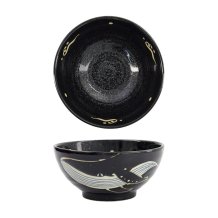 Ramenschale Kawaii Black Whale, Porzellan, 1,25 L