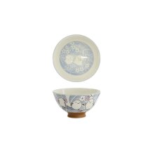 Rice Bowl Kawaii Bird Grey, Porcelain, 300 ml