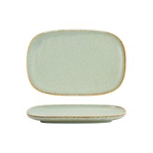 Oval Plate Minto Green, Porcelain, 24 &times; 16 &times; 2 cm