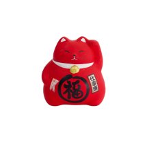 TDS, Glückskatze / Lucky Cat, Dekoration, Rot, 9 cm - Art Nr. 6127