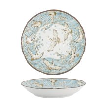 TDS, Plate, Crane, Light Blue, Ø 22x4cm, Item No. 617348