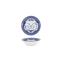 Sauce Bowl Kawaii Lucky Cat Neko Seikaiha-Neko Blue, Porcelain, &Oslash; 11.5 cm