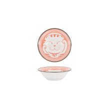 Sauce Bowl Kawaii Lucky Cat Neko Seikaiha-Neko Red, Porcelain, &Oslash; 11.5 cm