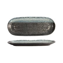 Servierplatte Mino Craft Schwarz/Grau, Steinzeug, 28 &times; 11,3 cm
