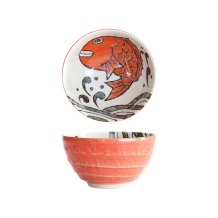 Rice Bowl Seafood Snapper Red, Porcelain, 950 ml