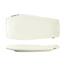 Servierplatte Mino Craft Wei&szlig;/Schwarz, Steinzeug, 32,4 &times; 16 cm