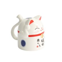 Blau Kawaii Glückliche Katze (Lucky Cat) Tasse bei Tokyo Design Studio (Bild 3 von 4)