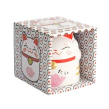 TDS, Kawaii Lucky Cat Mug Giftset, Blue, Ø 8.7x10.2cm 350ml , Item No. 8077