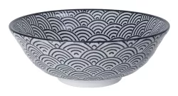 TDS, Soba-Schale, Nippon Black, Waves, Ø 21x 7,8 cm 1000 ml - Art Nr. 8114