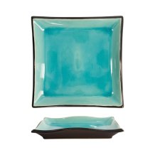 Sushi Plate Glassy Turquoise, Stoneware, 22 &times; 22 cm
