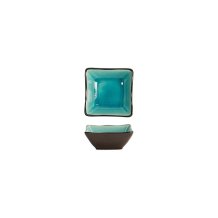 Square Bowl Glassy Turquoise, Stoneware, 8.3 &times; 8.3 &times; 3.5 cm