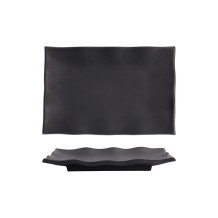Servierplatte Zen Schwarz, Melamin, 22,5 &times; 15 &times; 2,3 cm